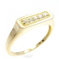 【リメイク】K18YG ダイヤモンド リング 0.10CT