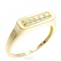【リメイク】K18YG ダイヤモンド リング 0.10CT