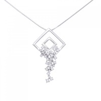 K18WG ダイヤモンド ネックレス 1.00CT