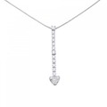 PT ハート ダイヤモンド ネックレス 0.528CT
