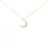 K10YG ムーン ダイヤモンド ネックレス