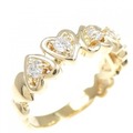 K18YG ハート ダイヤモンド リング 0.30CT