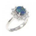 PT ブラックオパール リング 0.71CT