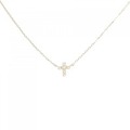 ノジェス クロス ダイヤモンド ネックレス 0.03CT