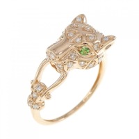 K18PG ヒョウ ガーネット リング 0.02CT