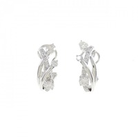 K18WG ダイヤモンド ピアス 1.00CT