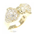 K18YG リボン ダイヤモンド リング 1.00CT