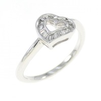 K18WG ハート ダイヤモンド リング 0.13CT
