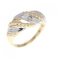 K18YG/PT ダイヤモンド リング 0.02CT