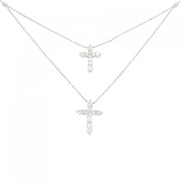 PT クロス ダイヤモンド ネックレス 0.30CT