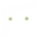 【新品】K18YG エメラルド ピアス 0.12CT