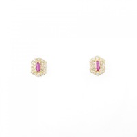 【新品】K18YG ルビー ピアス 0.14CT