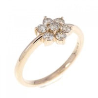 K18PG フラワー ダイヤモンド リング 0.29CT