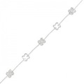 K18WG フラワー ダイヤモンド ブレスレット 0.30CT