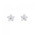 PT フラワー ダイヤモンド ピアス 1.00CT