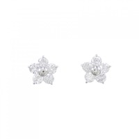 PT フラワー ダイヤモンド ピアス 1.00CT