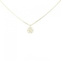 【新品】K18YG フラワー ダイヤモンド ネックレス 0.20CT
