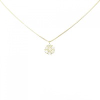【新品】K18YG フラワー ダイヤモンド ネックレス 0.20CT