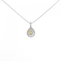 【新品】PT/K18YG ダイヤモンド ネックレス 0.103CT FVY SI2 ファンシーカット