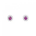 PT ルビー ピアス 0.57CT