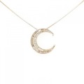 K18PG ムーン ダイヤモンド ネックレス 0.74CT