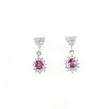 PT ルビー ピアス 0.89CT