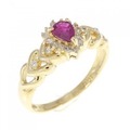 K18YG ルビー リング 0.27CT
