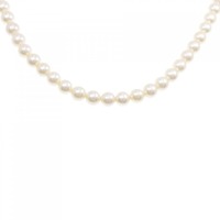 シルバークラスプ アコヤパール ネックレス 6.5-7mm