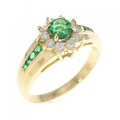 K18YG エメラルド リング 0.34CT
