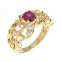 18KYG ルビー リング 0.54CT