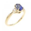 K18YG サファイヤ リング 0.96CT