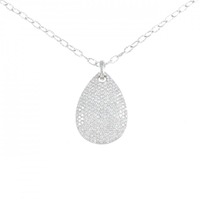 K18WG パヴェ ダイヤモンド ネックレス 2.15CT