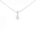 PT ハート ダイヤモンド ネックレス 0.336CT