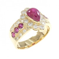 K18YG ルビー リング 2.23CT