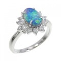 PT ブラックオパール リング 0.66CT