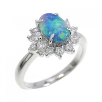 PT ブラックオパール リング 0.66CT