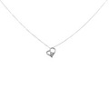 【新品】PT ハート ダイヤモンド ネックレス 0.02CT