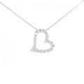 K18WG ハート ダイヤモンド ネックレス 1.01CT