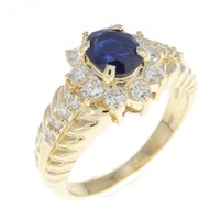 K18YG サファイヤ リング 0.51CT