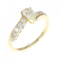 K18YG ダイヤモンド リング 0.424CT