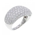 K18WG パヴェ ダイヤモンド リング 5.27CT