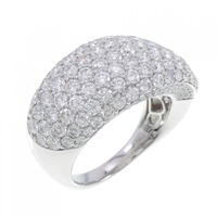 K18WG パヴェ ダイヤモンド リング 5.27CT