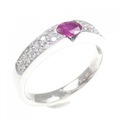 750WG ルビー リング 0.28CT