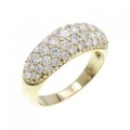 K18YG パヴェ ダイヤモンド リング 1.08CT