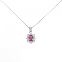 PT ルビー ネックレス 0.732CT