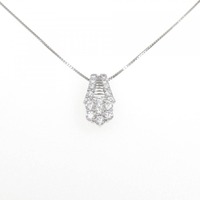 K18WG パヴェ ダイヤモンド ネックレス 0.60CT