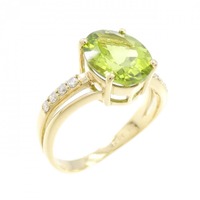 K18YG ペリドット リング 2.74CT