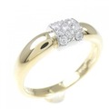 K18YG/PT ダイヤモンド リング 0.16CT