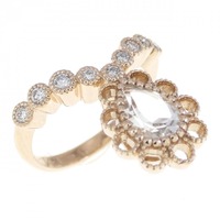 K18PG トパーズ リング 0.77CT