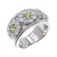 PT フラワー デマントイドガーネット リング 0.52CT